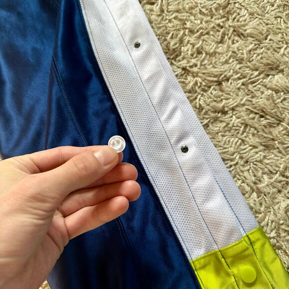 Vintage 90s Nike Navy Track Pants Snap Button Mens Size M - Picture 10 of 16